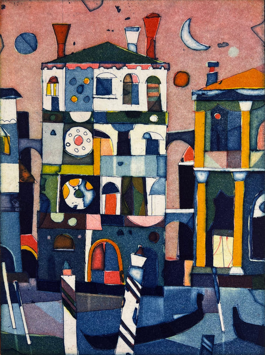 Hofmann, Gerhard, Venedig I, 20 x 15cm, 78/100, Farbradierung, 1995