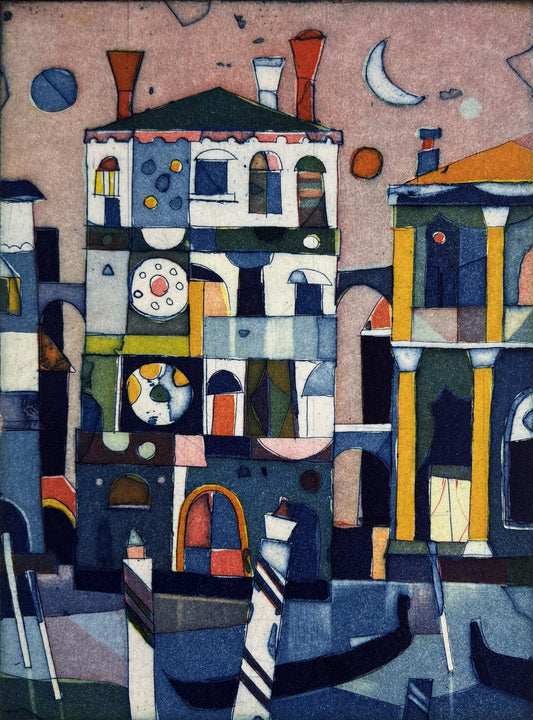 Hofmann, Gerhard, Venedig II, 20 x 15cm, 76/100, Farbradierung, 1995