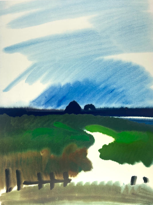 Sprotte, Siegward, Hohe Himmel, 1986, Serigraphie sign. + num. Auflage XXII/25, 65 x 49,5 cm