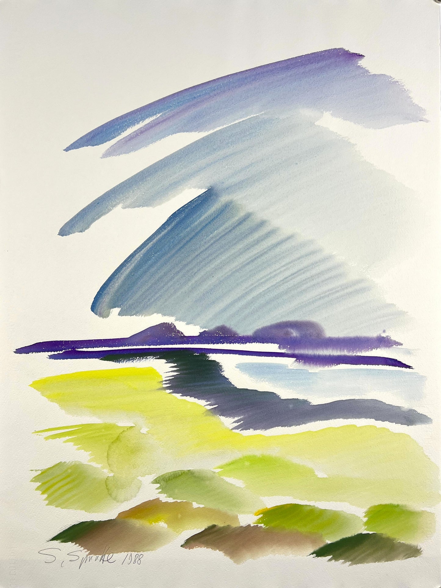 Sprotte, Siegward, Hohe Himmel, 75,8 x 56,5cm, Aquarell auf Fabriano