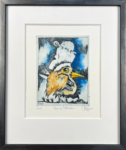 West, Ole, Huhn ein Kochhuhn, 20 x 15cm, Radierung