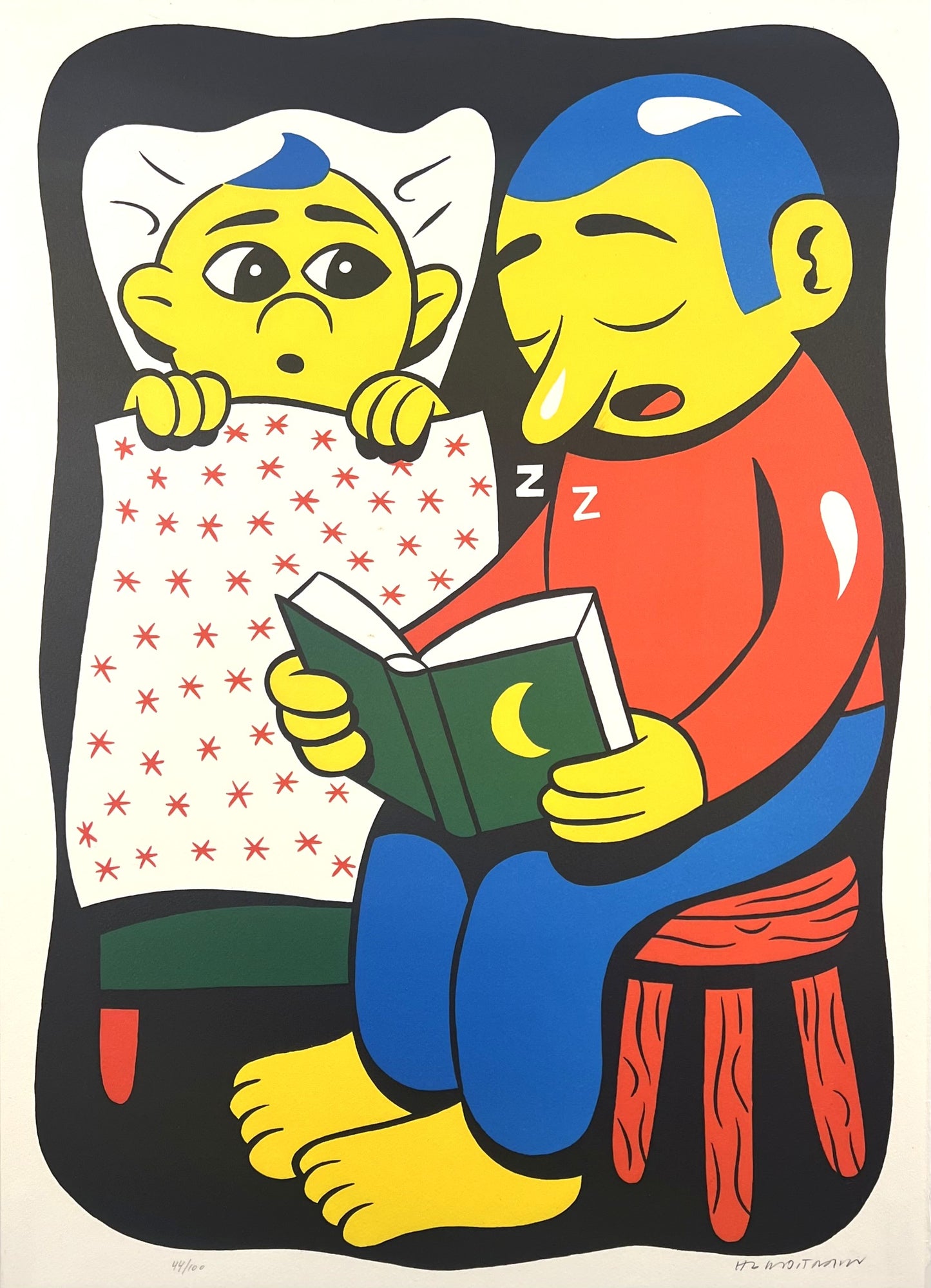 HuskMitNavn, Sleeping like a child, 70 x 50cm, 44/100, Lithografie