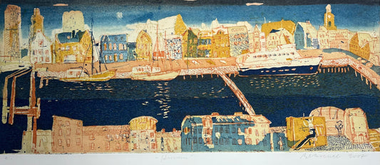 Behrendt, Falko, Husum, 14,5 x 35,5cm, e.a.3, Farbradierung, 2007