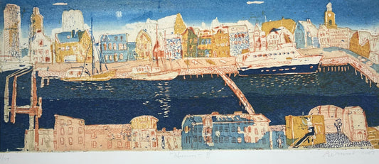 Behrendt, Falko, Husum II, 14,5 x 35,5cm, (11/15), Farbradierung, 2007