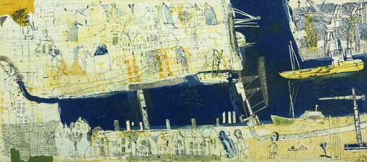 Behrendt, Falko, Husum Notizen II, 17,5 x 39,5cm, 15/30, Farbradierung, 2000