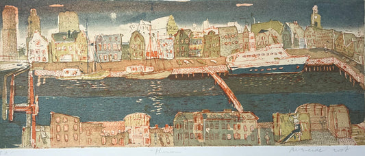 Behrendt, Falko, Husum, 14,5 x 35,5cm, e.a.4, Farbradierung, 2007