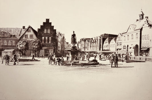 Werkmeister, Wolfgang, Husumer Marktplatz I, 38,5 x 57,5cm 1/50, Radierung, 1996