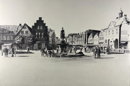 Werkmeister, Wolfgang, Husumer Marktplatz II, 38,5 x 57,5cm, 3/50, Radierung, 1996
