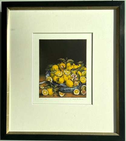 Anderson, Friedel,  Nach Hulsdonck, Zitronen Ed. 24/50, Farbradierung, 24 x 20 cm