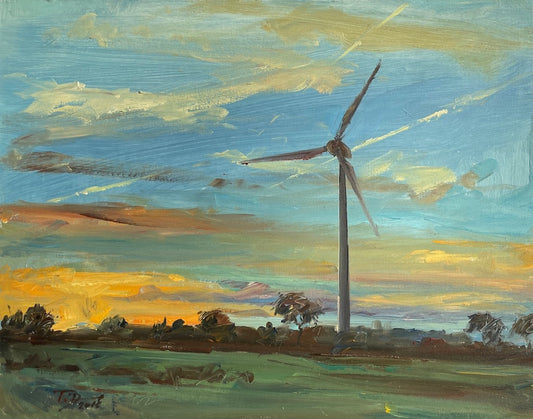 Duwe, Tobias, Abendstimmung, Nordfriesland, 2006, Unikat, Öl auf Leinwand (31x40)