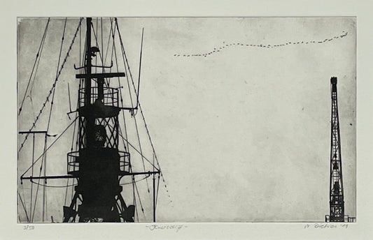 Dietrich, Nadine, Feuerschiff 2019, Photopolymer Etching 3/50, 15 x 24,5 cm