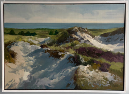 Warwas, Till, Dünenlandschaft bei Dueodde (Bornholm), 2019, Unikat, Öl auf Leinwand (50x70)