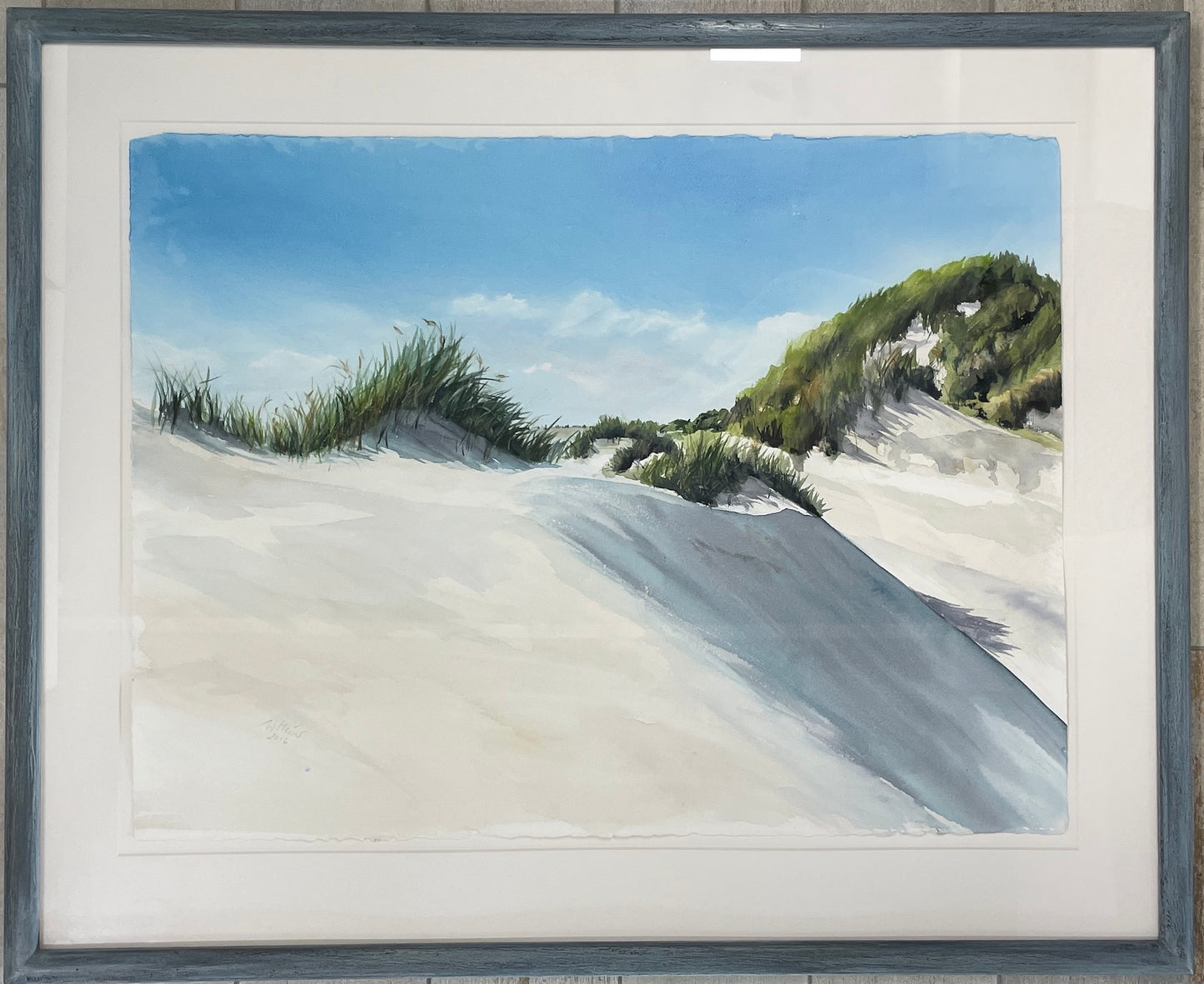 Meier, Wiebke, Große Düne, Aquarell auf Bütten, 57 x 75 cm