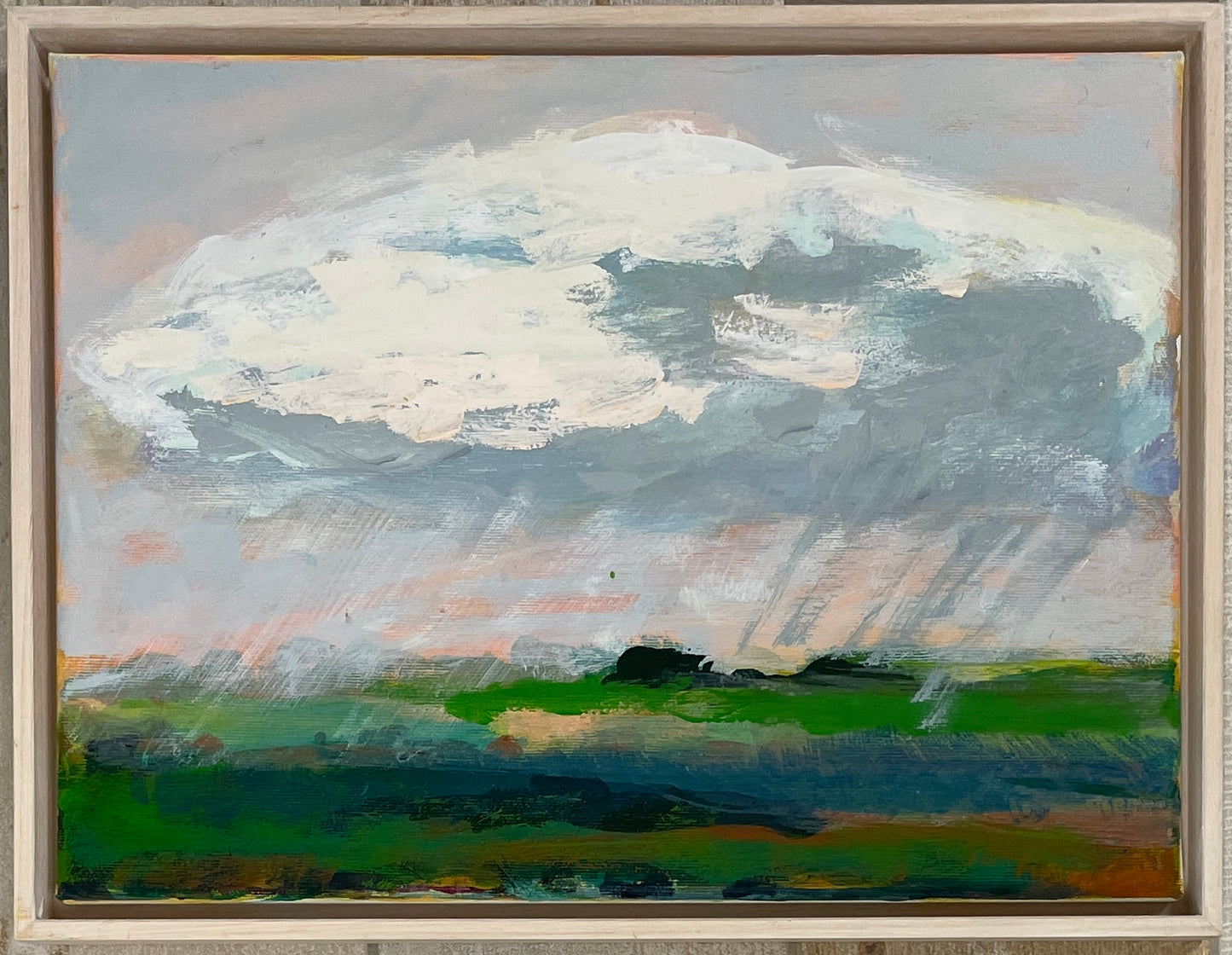 Hansen, Ulrike, Regenwolke, Eitempera auf Leinwand, 30 x 40 cm