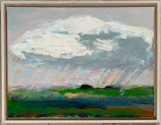 Hansen, Ulrike, Regenwolke, Eitempera auf Leinwand, 30 x 40 cm