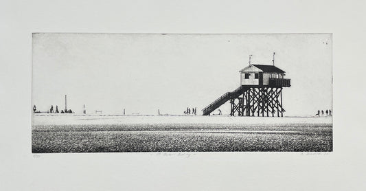 Dietrich, Nadine, St. Peter-Ording (groß), Photopolymer Etching 5/50, 16,3 x 40,7 cm