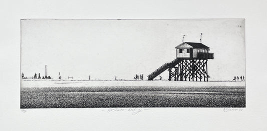 Dietrich, Nadine, St. Peter-Ording (groß) Ed. 7/50, Photopolymer Etching, 16,3 x 40,7 cm