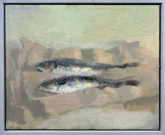 Feyen, Harald, Zwei Heringe, 24 x 30cm, Ölgemälde