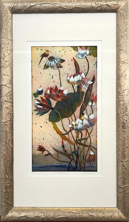 Votteler, Jutta, Lotusfreunde, 57 x 29,8cm, e.a., Farbradierung