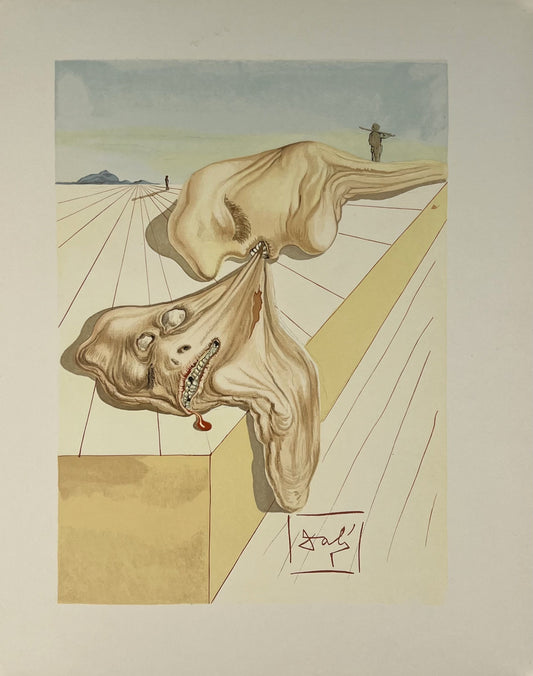 Dalí, Salvador, Menschen, die sich gegenseitig verschlingen (Göttliche Komödie), 33 x 26,5cm, Holzschnitt, 1964