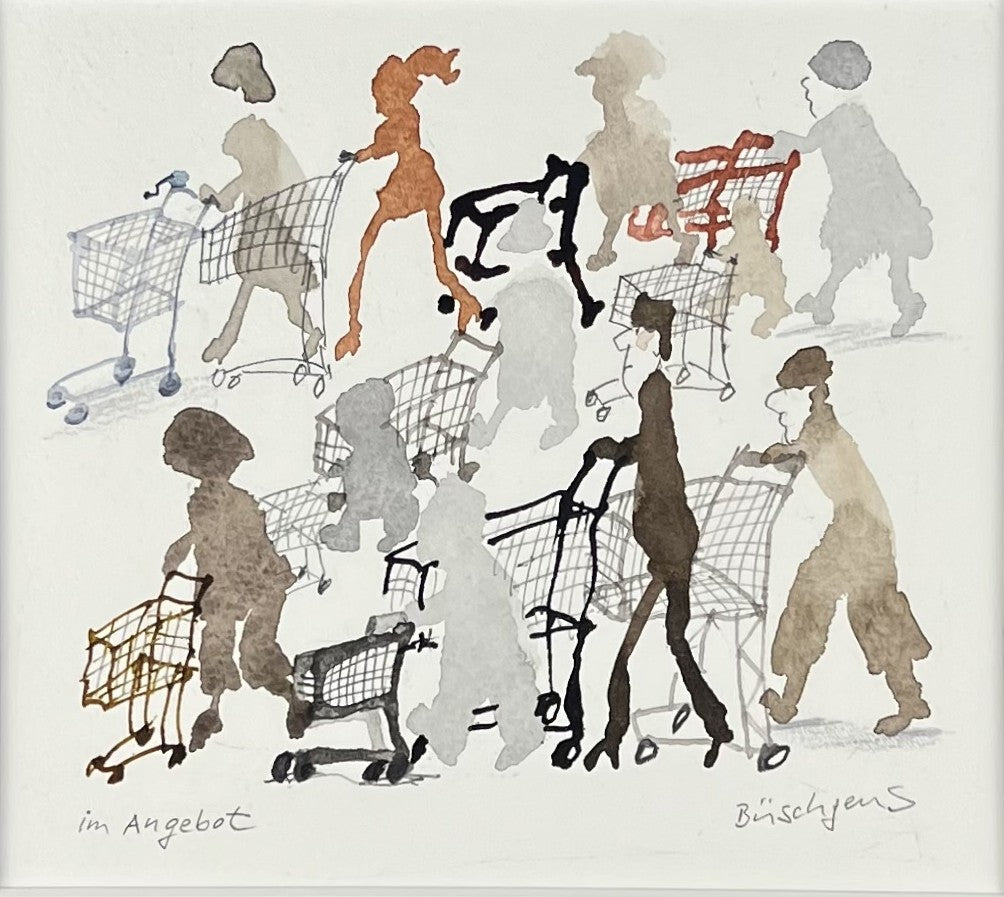 Büschgens, Klaus, Im Angebot, 30 x 24cm, Aquarell