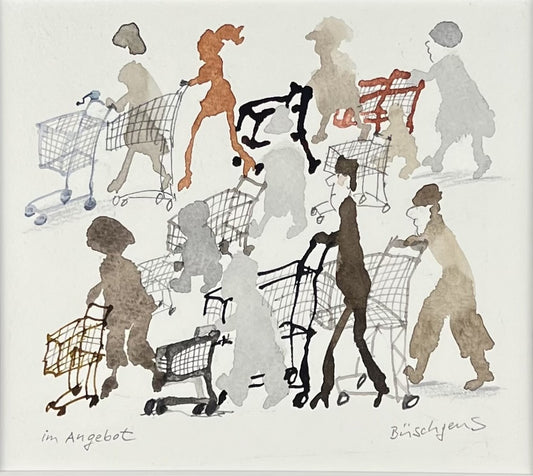 Büschgens, Klaus, Im Angebot, 30 x 24cm, Aquarell