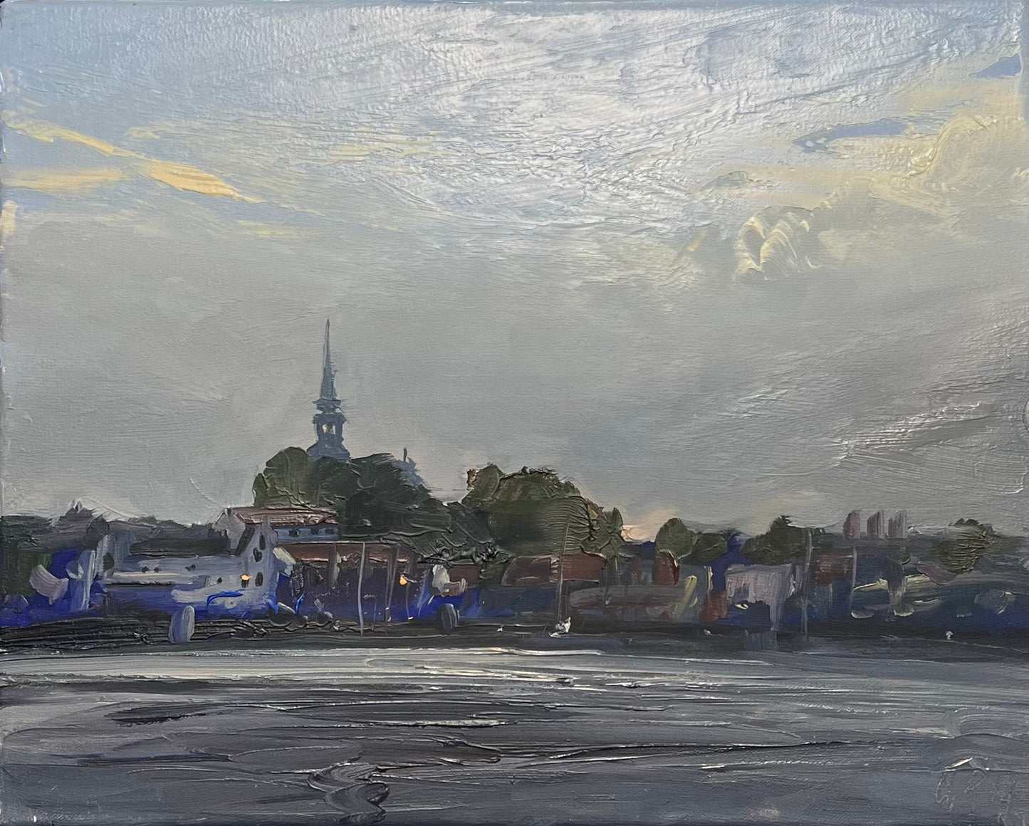 Petermann, Ulf, Kappeln, 2014, Öl auf Leinwand, 24,5 x 30,5 cm