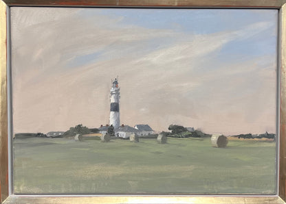 Petermann, Ulf, Leuchtturm Kampen, 2018, Unikat, Öl auf Leinwand, 25,2 x 35,5 cm