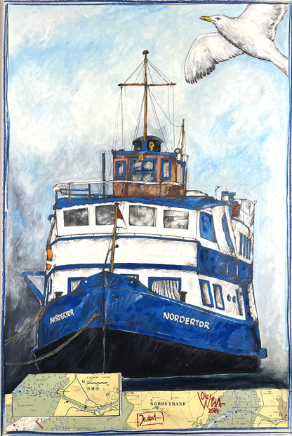 West, Ole, Nordertor, 40 x 60cm, Mischtechnik