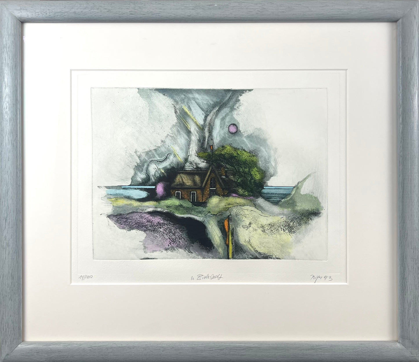Bianga, Carl, In Eiderstedt, 14/100, 22 x 30cm, Farbradierung