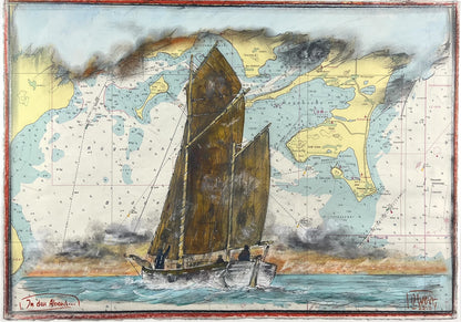 West, Ole, In den Abend, 35 x 50cm, Mischtechnik