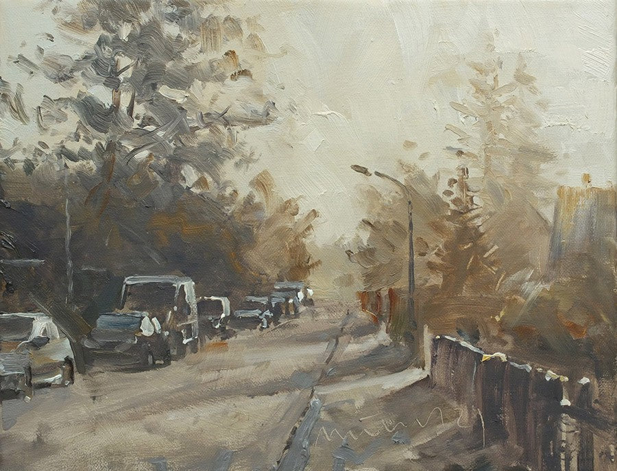 Meinel, Mathias, In der Hörn, 24 x 30cm, Öl auf Leinw., 2021