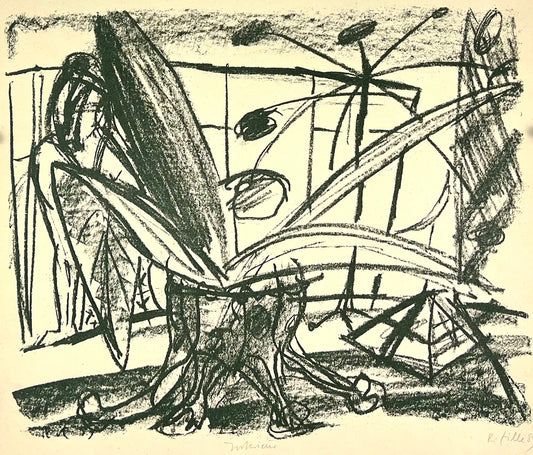 Zille, Rainer, Interieur umbra (Stütz Dich mal auf), 35 x 42cm, Siebdruck, 1989