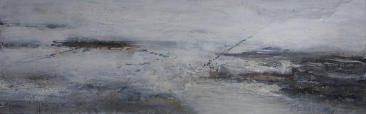 Jacobsen, Petra, Feuchte Meeresluft, 50 x 150cm, Mischtechnik auf Leinwand
