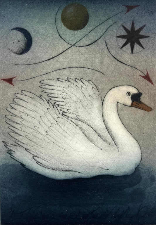 Janak, Alois, Schwan, 31,7 x 24cm, 130/200, Farbradierung