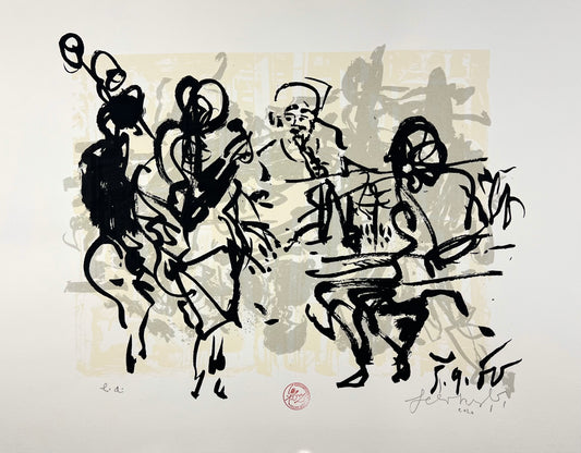 Büttner, Feliks, Jazz B, 33 x 45cm, e.a., Siebdruck, 2020