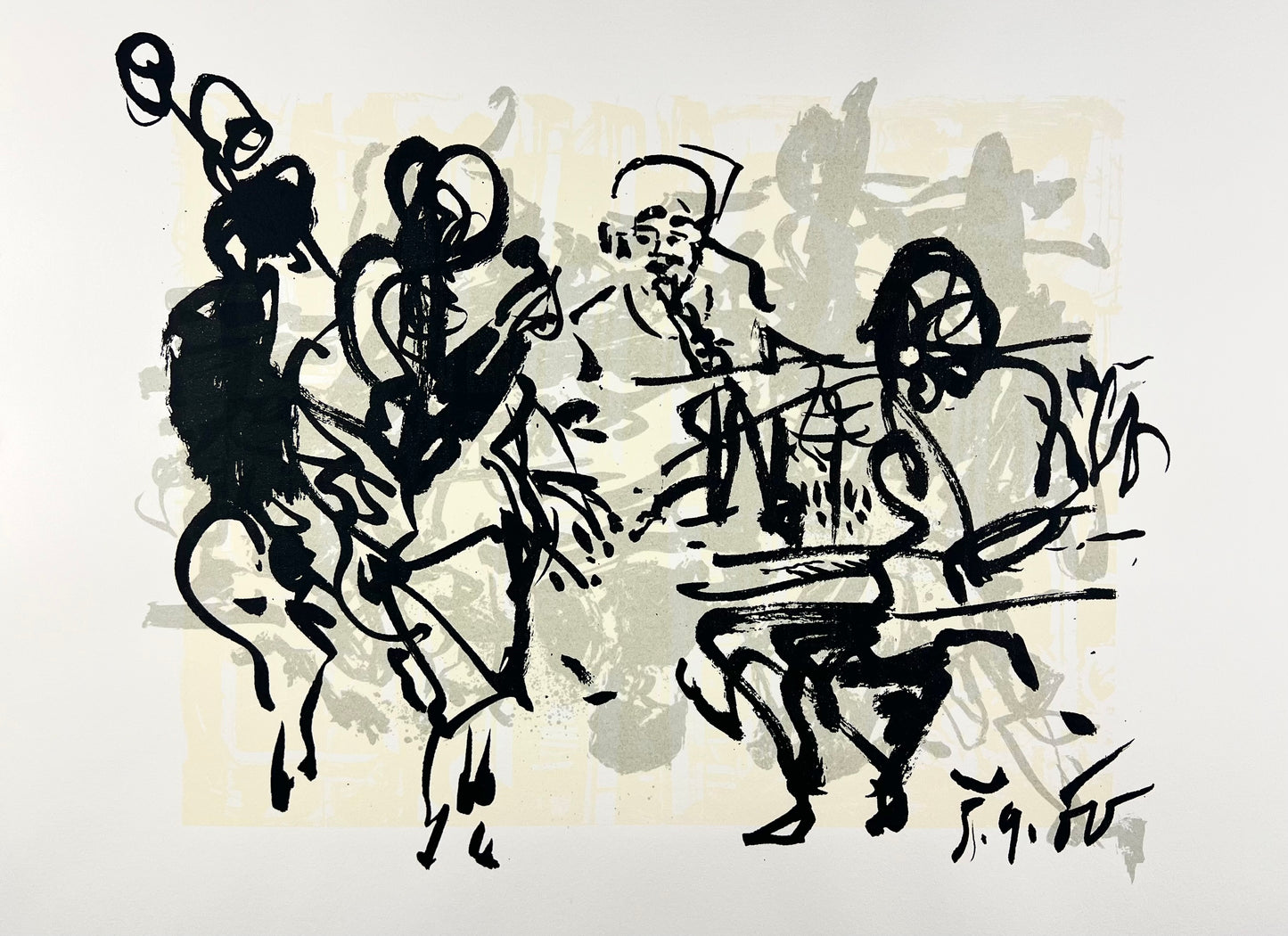 Büttner, Feliks, Jazz C, 33 x 45cm, e.a., Siebdruck, 2020