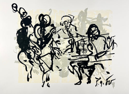 Büttner, Feliks, Jazz A, 33 x 45cm, e.a., Siebdruck, 2020