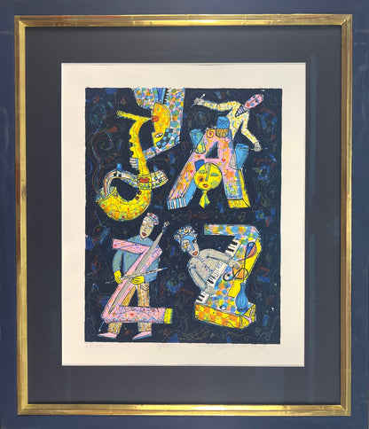 Grimm, Max, Jazz, 38,7 x 29,7cm, 38/60, Siebdruck
