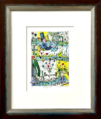 Grimm, Max, Jazzgarten, 17 x 12cm, e.a., Siebdruck, 2015