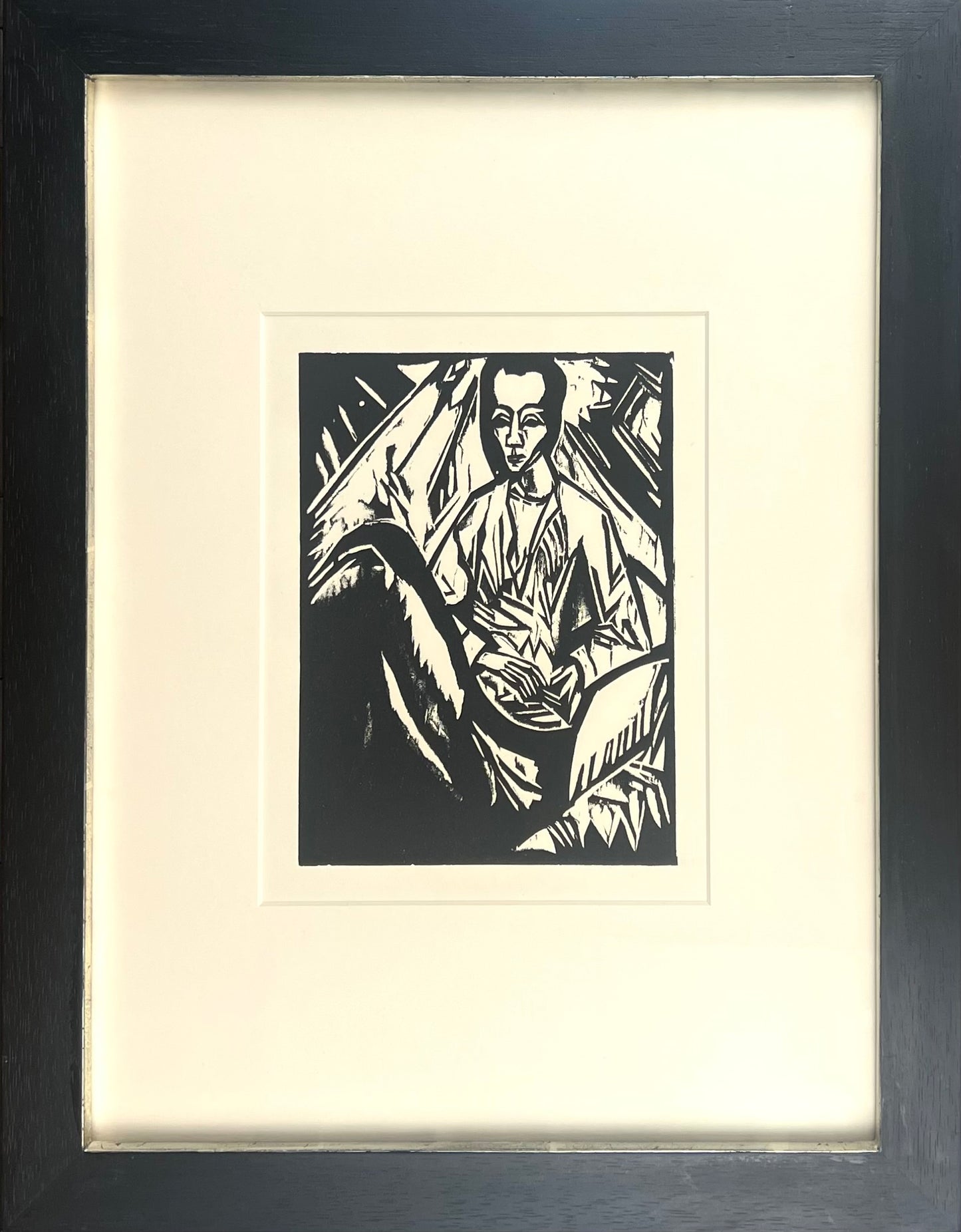 Heckel, Erich, Jüngling/Krankes Mädchen, 19 x 13,8cm, Holzschnitt, 1913