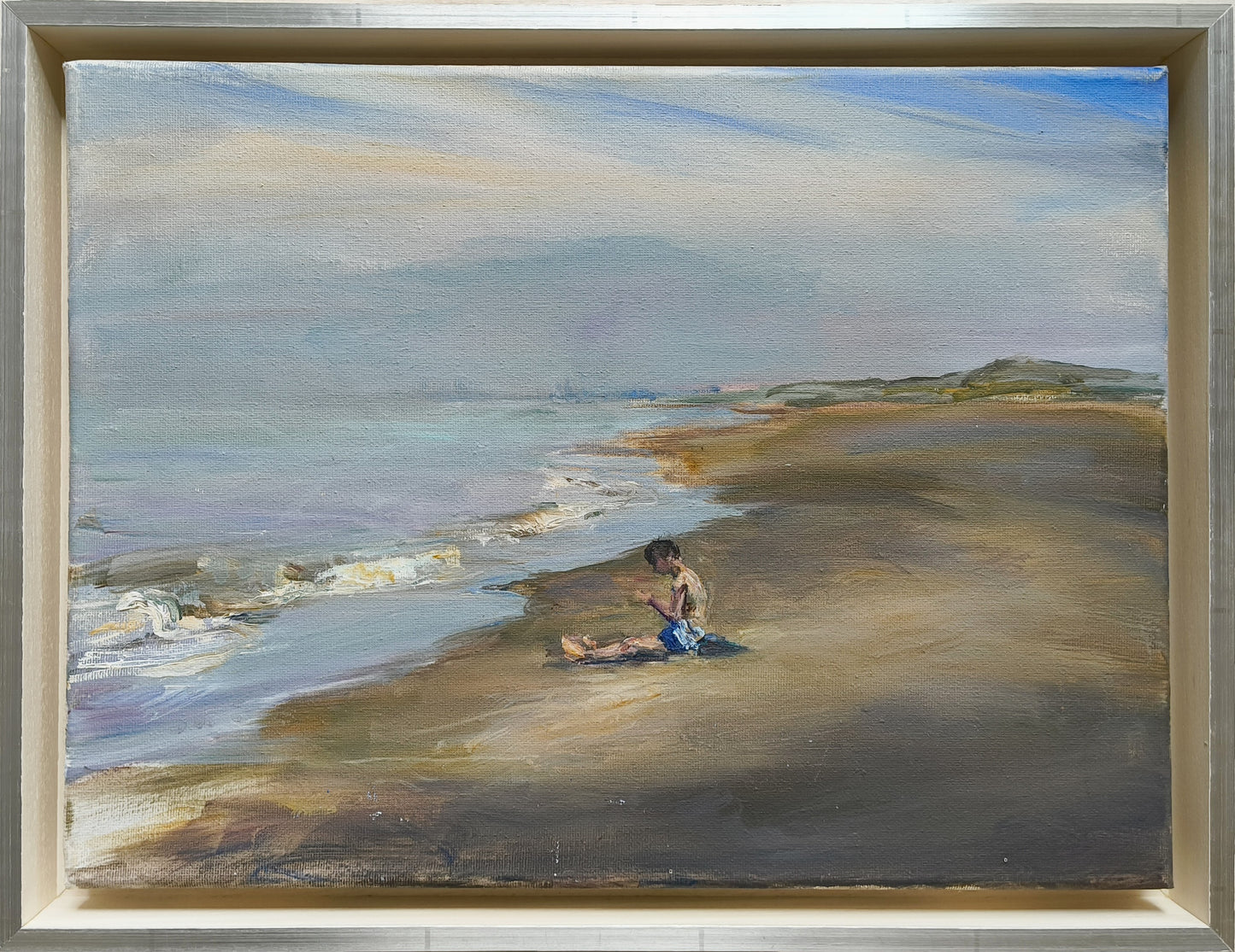Weiner, Corinna, Junge am Strand, 30 x 40 cm, Öl auf Leinwand, 2019
