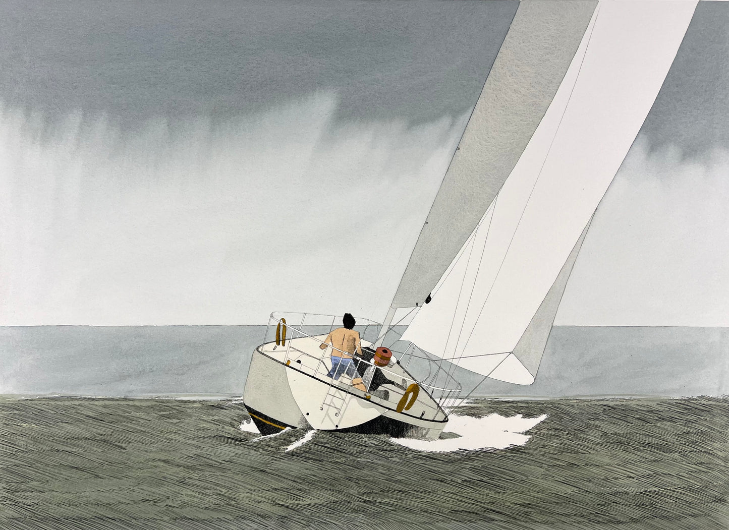 Kaczmarek, Frank, The Yachtsmann, 40 x 55,5cm, 105/300, Radierung