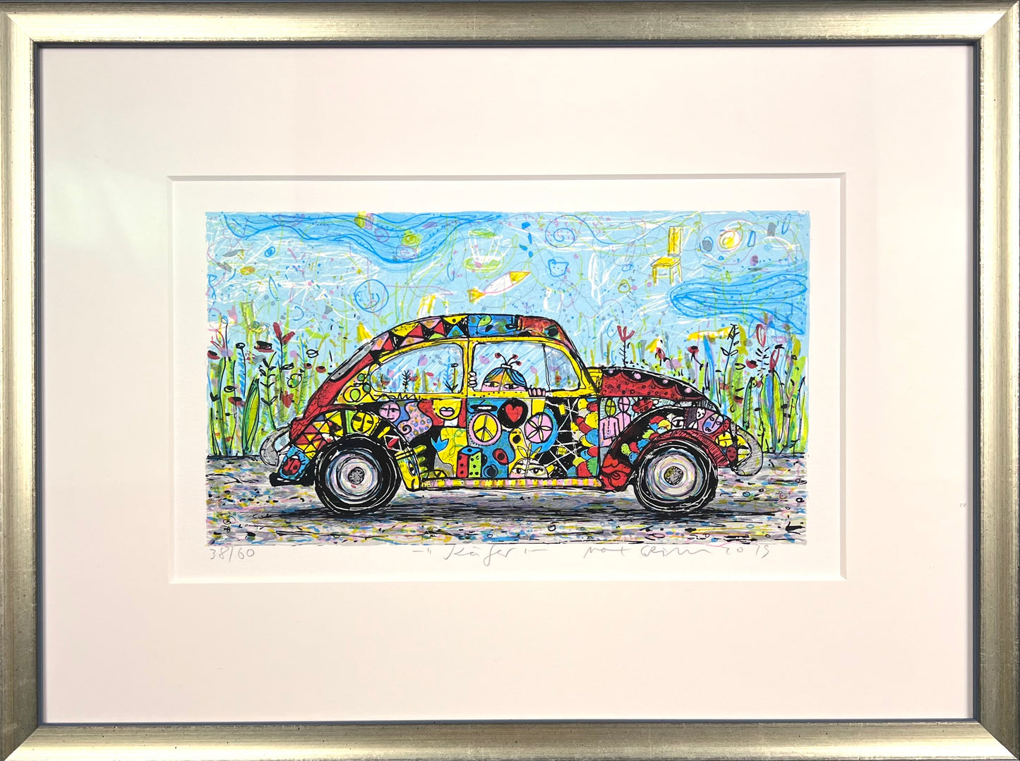 Grimm, Max, Käfer, 16 x 28cm, 38/60, Siebdruck, 2019