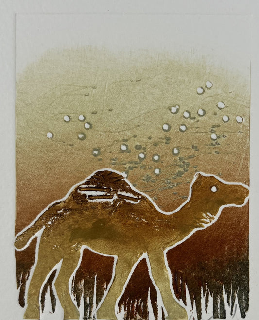 Méan, Francis, Kamel II, 20 x 30,5cm, 29/95, Farbradierung