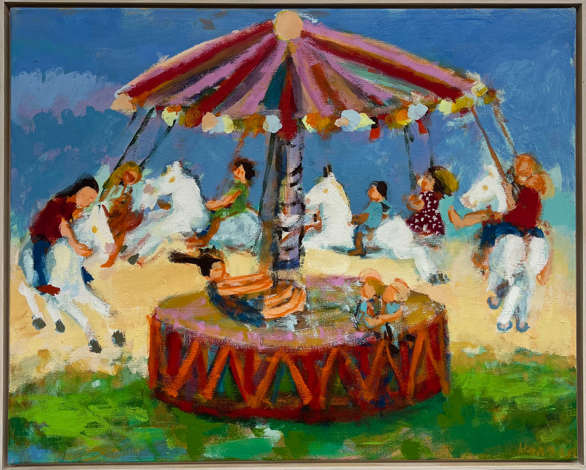 Hansen, Ulrike, Karussell, 80 x 100cm, Eitempera auf Leinwand, 2026