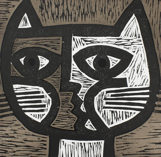 Piatti, Celestino, Katze, 38 x 54,7cm, 17/80, Lithografie