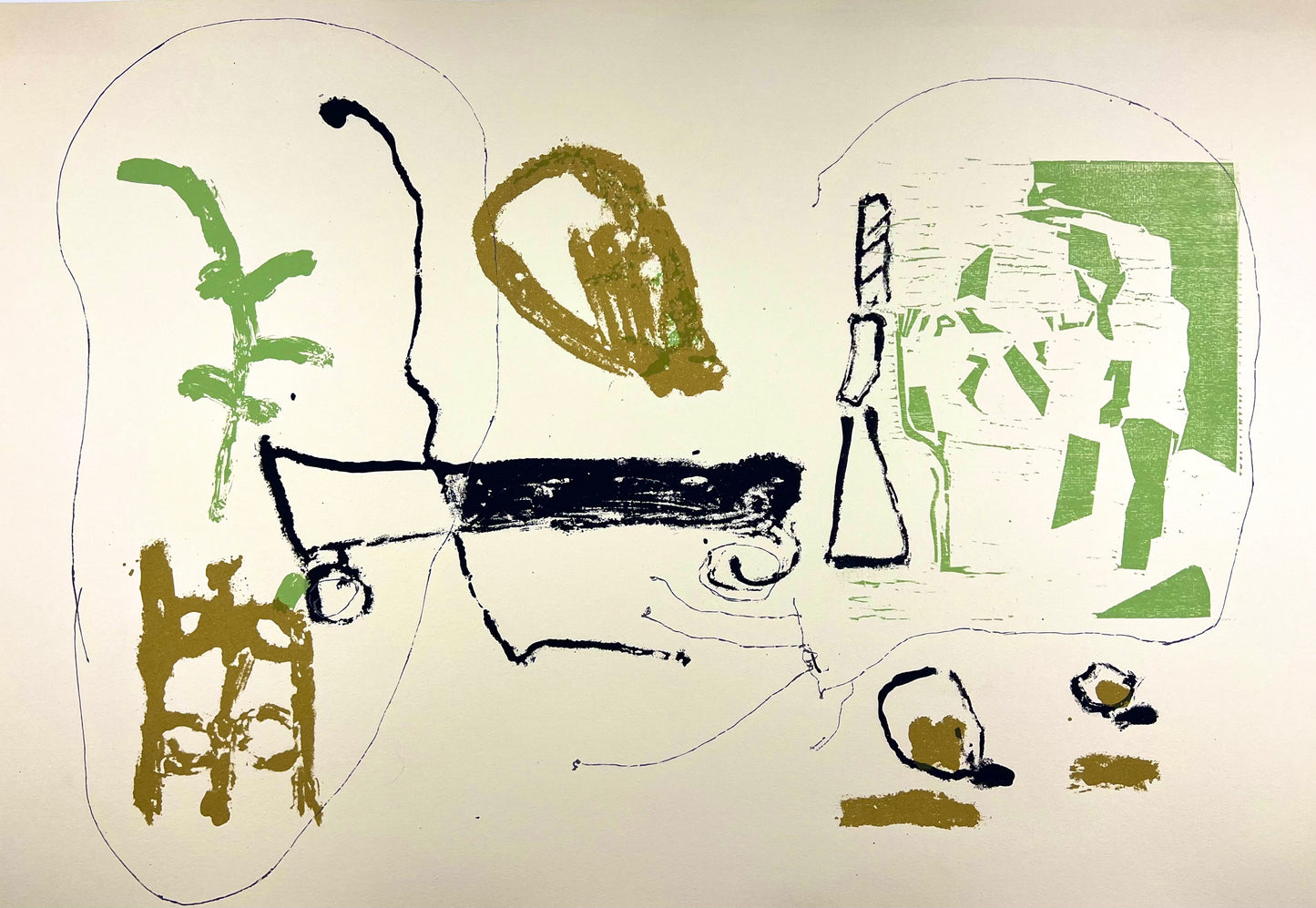 Schult, Frank, Katzengold, 54 x 78cm, e.a., Siebdruck, 2002