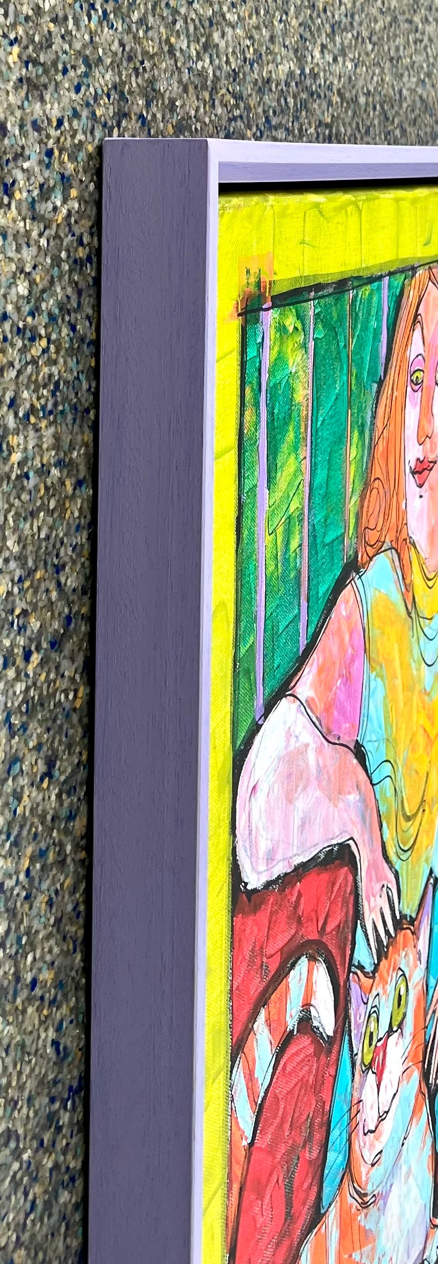 Monz, Lora, Katzen und Frauen, 70 x 100cm, Mischtechnik auf Leinwand