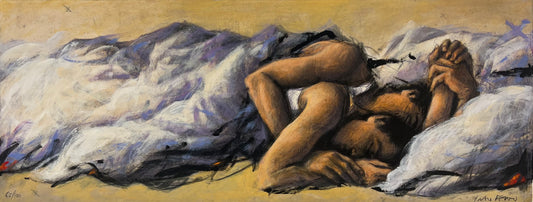 Wever, Peter, Kissenland, ocker, 37,2 x 95cm, 65/100, Radierung